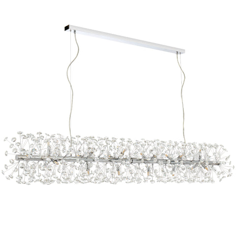 Lerida 18lt G9 Rectangular Pendant Chrome