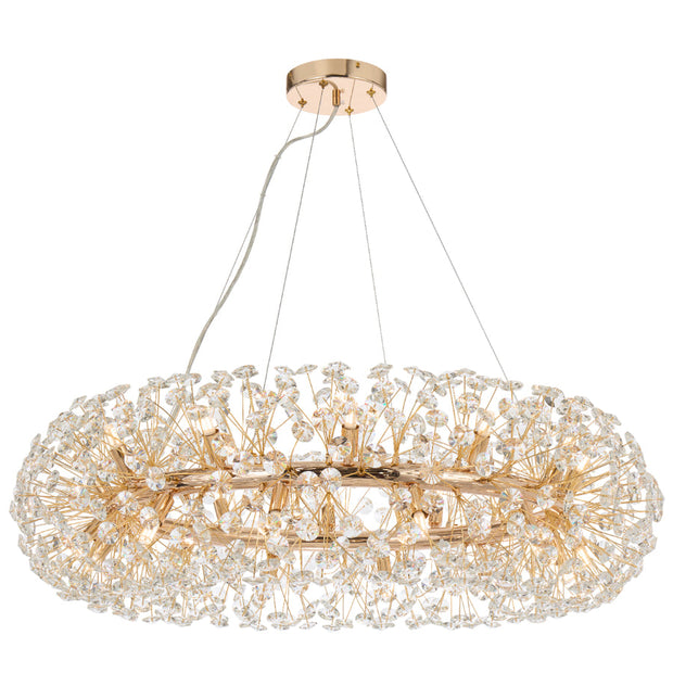 Lerida 24lt G9 Round Pendant Gold