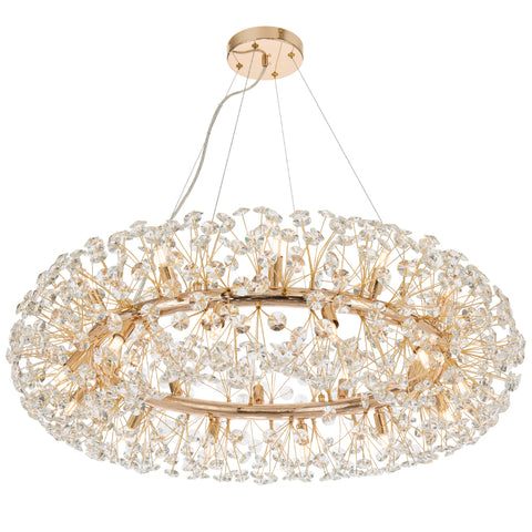 Lerida 24lt G9 Round Pendant Gold
