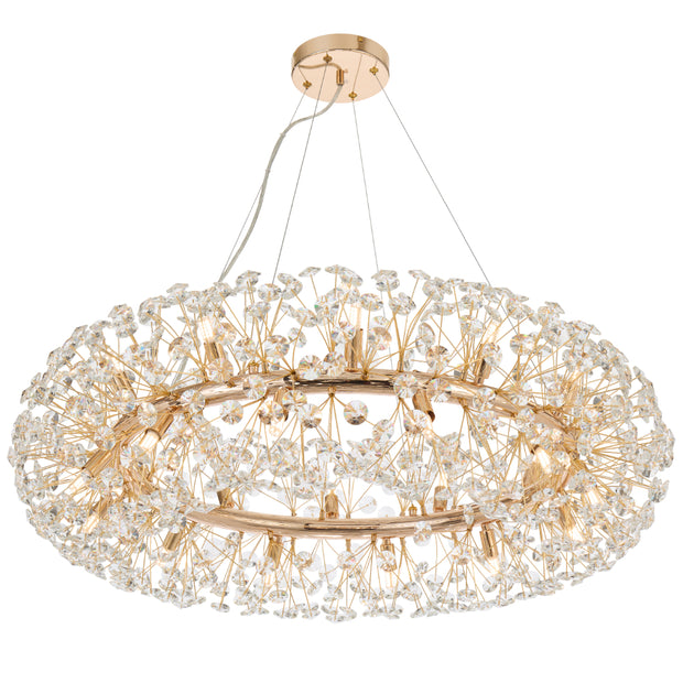Lerida 24lt G9 Round Pendant Gold