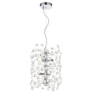 Lerida 6 Light Vertical Chrome & Clear Pendant