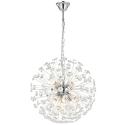 Lerida 8lt Pendant Chrome with Clear