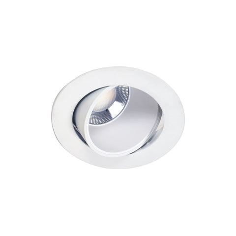 8w CCT LED Adjustable White Frame Dimmable 60º Deep Set Downlight
