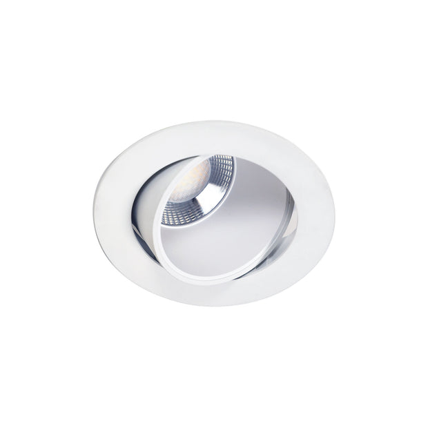 8w CCT LED Adjustable White Frame Dimmable 60º Deep Set Downlight