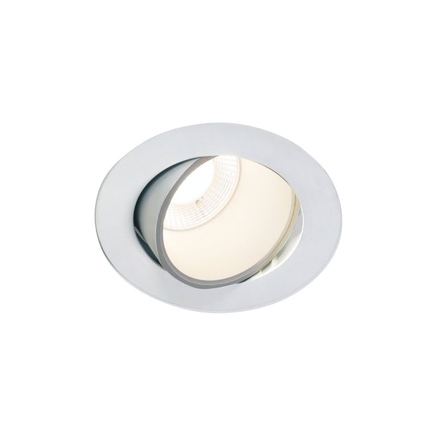 8w CCT LED Adjustable White Frame Dimmable 60º Deep Set Downlight