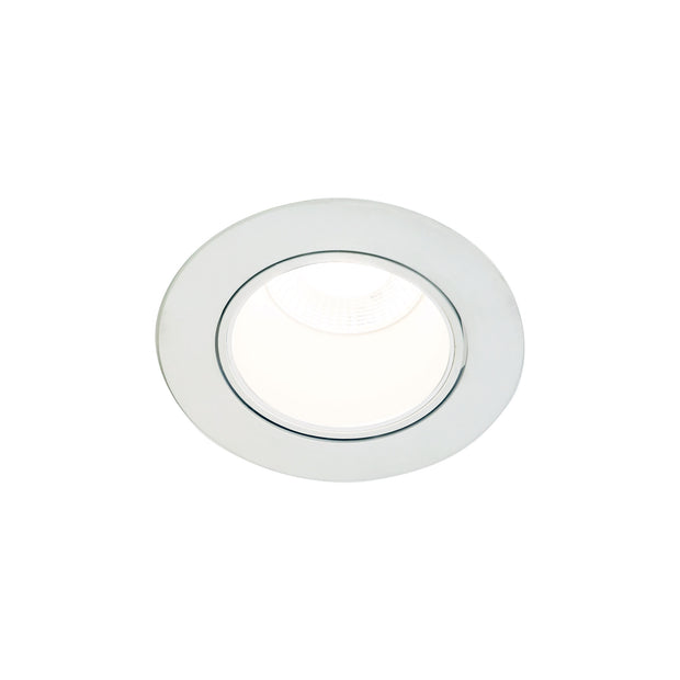 8w CCT LED Adjustable White Frame Dimmable 60º Deep Set Downlight
