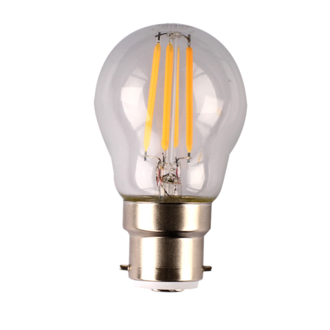 4w Dimmable Bayonet Screw (BC) LED Warm White Fancy Round Clear Filament