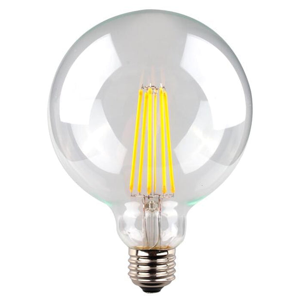 8w G125 Spherical Clear E27 Dimmable Warm White