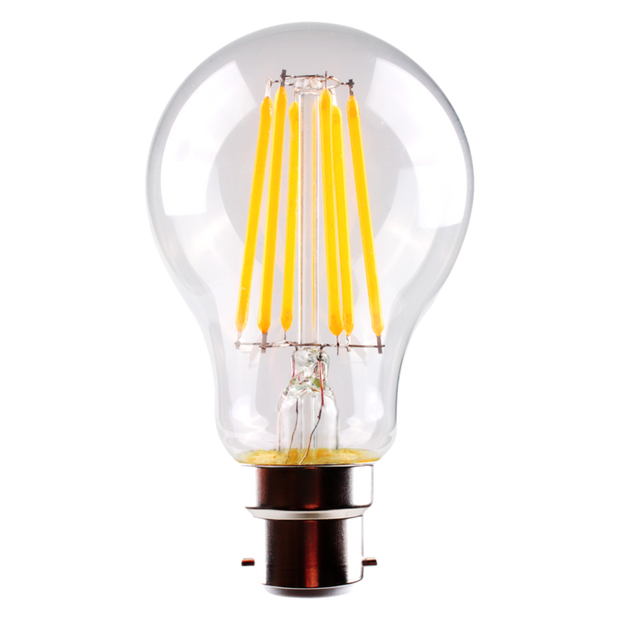 8w (BC) LED Daylight 950lms A60 Classic Dimmable Clear Filament
