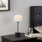 Liam Touch Table Lamp Black with Opal