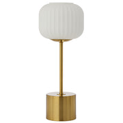 Liam Touch Table Lamp Antique Gold with Opal