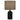 Livia Table Lamp Black Travertine, Antique Brass and Grey