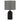 Livia Table Lamp Black Travertine, Antique Brass and Grey