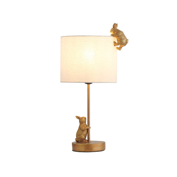 Two Rabbits Playing Table Lamp