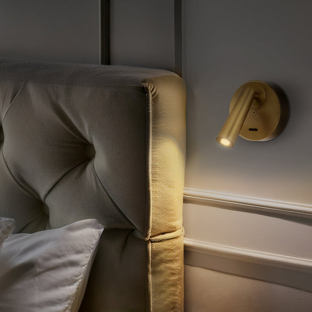LODAN 3w LED 3000K Brass Interior Wall Light with Switch