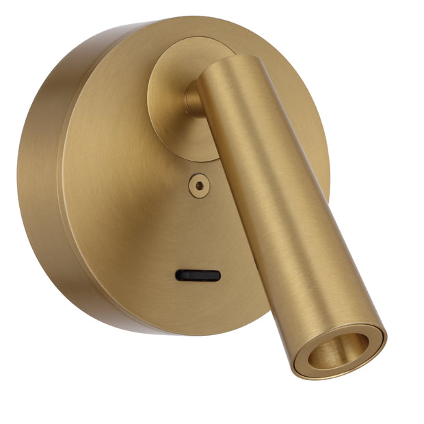 LODAN 3w LED 3000K Brass Interior Wall Light with Switch