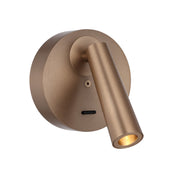 LODAN 3w LED 3000K Copper Interior Wall Light with Switch