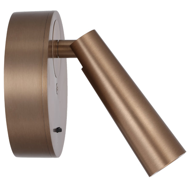 LODAN 3w LED 3000K Copper Interior Wall Light with Switch