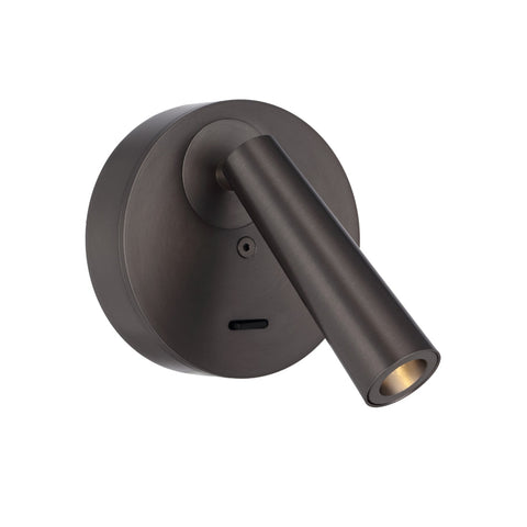 LODAN 3w LED 3000K Gunmetal Interior Wall Light with Switch