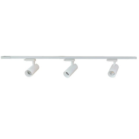 Logik 55 1m Track with 3 x 12W CCT LED Heads Single Phase 3 Wire White