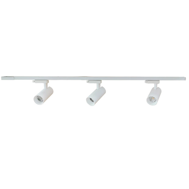 Logik 55 1m Track with 3 x 18W CCT LED Heads Single Phase 3 Wire White