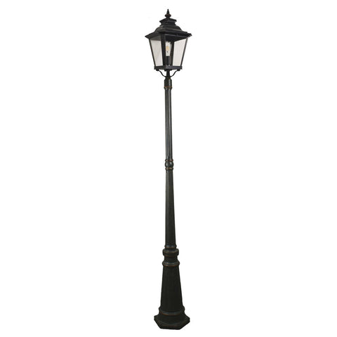 Kingdom IP44 Standard Outdoor Garden Post Light Antique Bronze