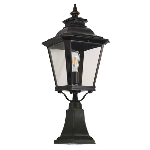 Kingdom IP44 Outdoor Pillar Mount Antique Bronze