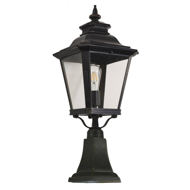 Kingdom IP44 Outdoor Pillar Mount Antique Bronze