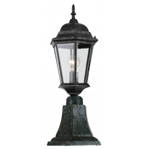 Junction Small Outdoor Pillar Mount Antique Black