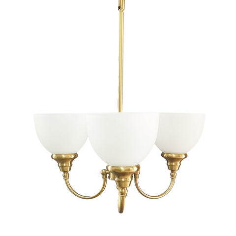 Benson Upwards 3 Light Pendant Satin Brass