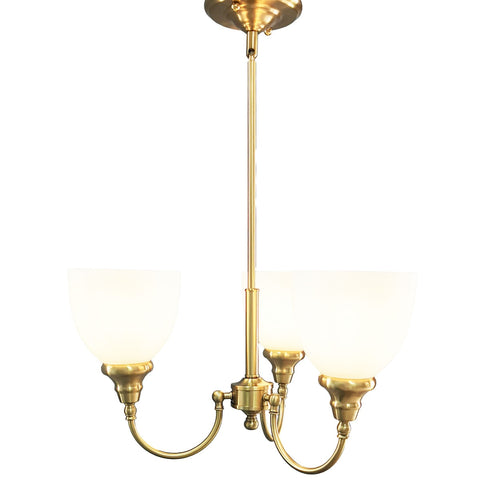 Benson Upwards 3 Light Pendant Satin Brass