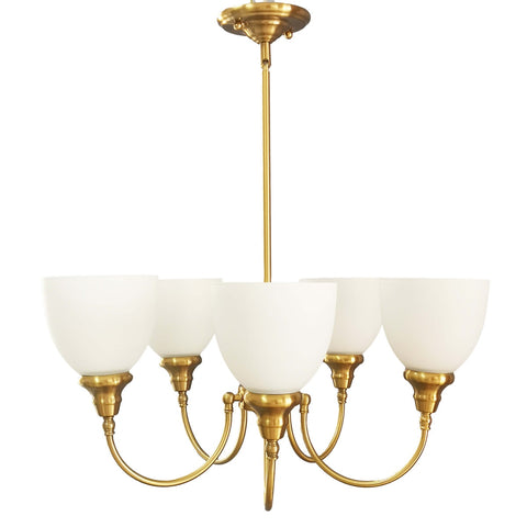 Benson Upwards 5 Light Pendant Satin Brass