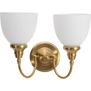 Benson 2 Light Wall Bracket Satin Brass