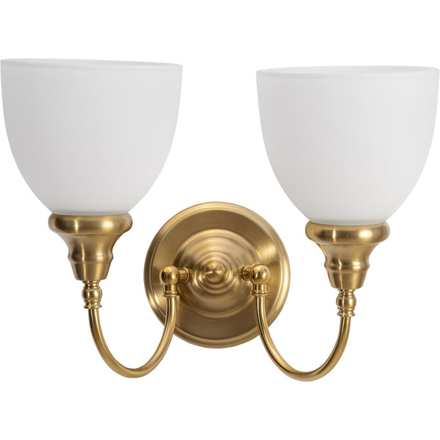 Benson 2 Light Wall Bracket Satin Brass