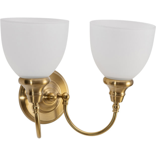 Benson 2 Light Wall Bracket Satin Brass