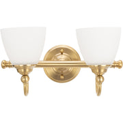 Nova 2 Light Wall Bracket Satin Brass