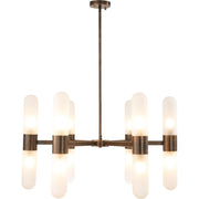 Hepburn 12 Light 6 Arm Pendant Antique Brass