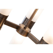 Hepburn 6 Light 3 Arm Pendant Antique Brass