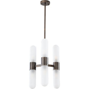 Hepburn 6 Light 3 Arm Pendant Antique Brass