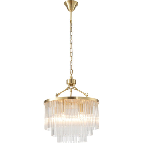 Evangeline Small 45cm 6 Light Chandelier Satin Brass