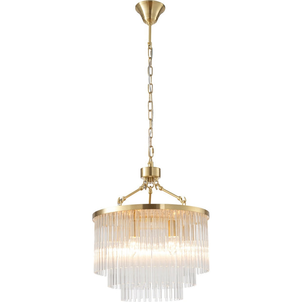 Evangeline Small 45cm 6 Light Chandelier Satin Brass