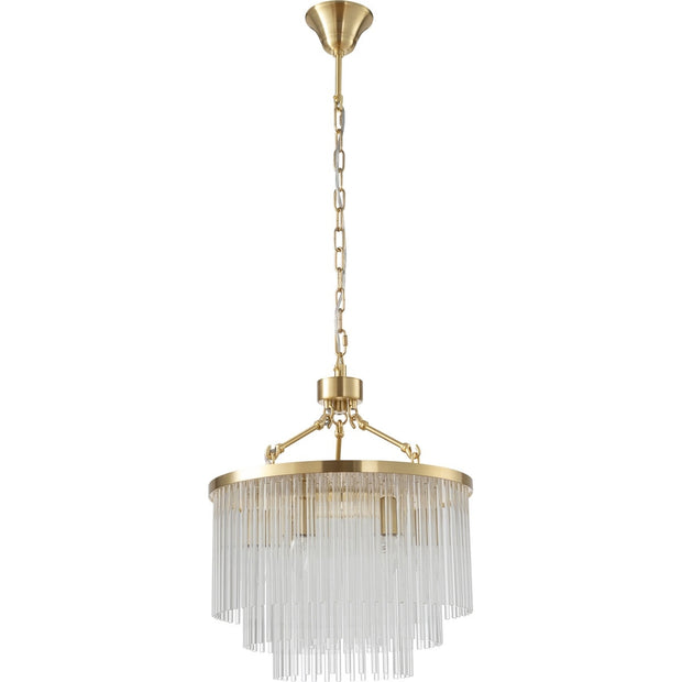 Evangeline Small 45cm 6 Light Chandelier Satin Brass