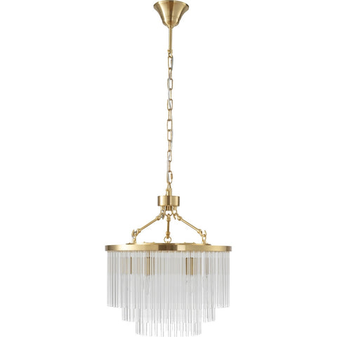 Evangeline Small 45cm 6 Light Chandelier Satin Brass