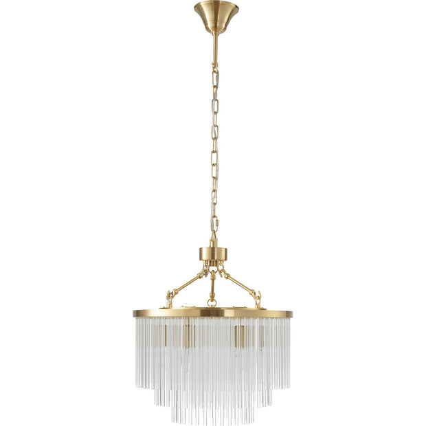 Evangeline Small 45cm 6 Light Chandelier Satin Brass