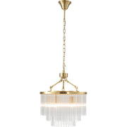 Evangeline Small 45cm 6 Light Chandelier Satin Brass
