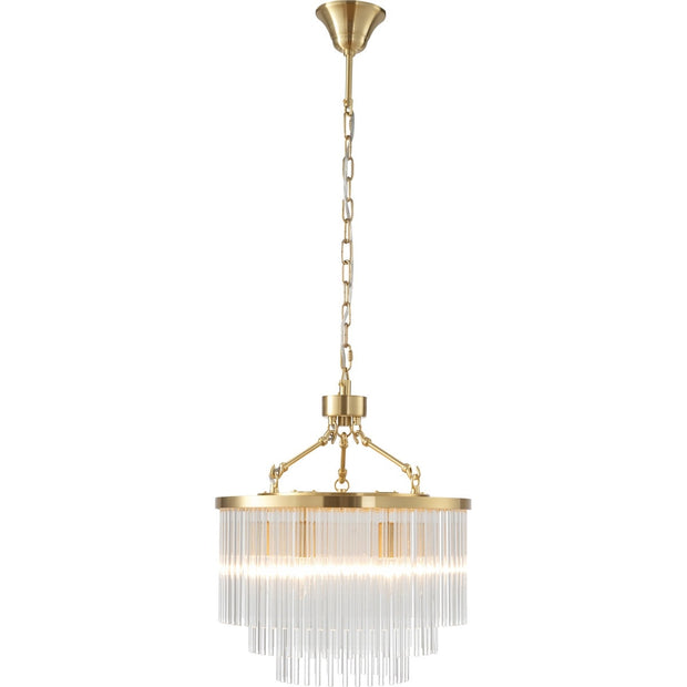Evangeline Small 45cm 6 Light Chandelier Satin Brass