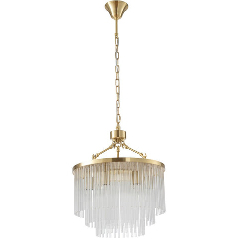 Evangeline Small 45cm 6 Light Chandelier Satin Brass