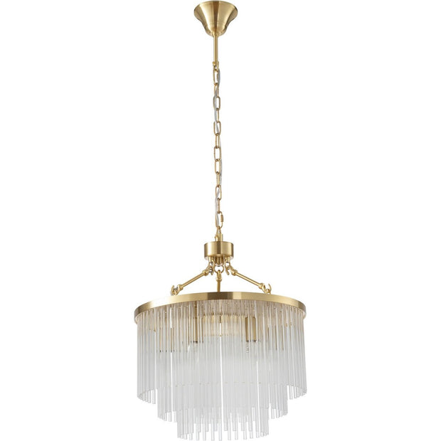 Evangeline Small 45cm 6 Light Chandelier Satin Brass