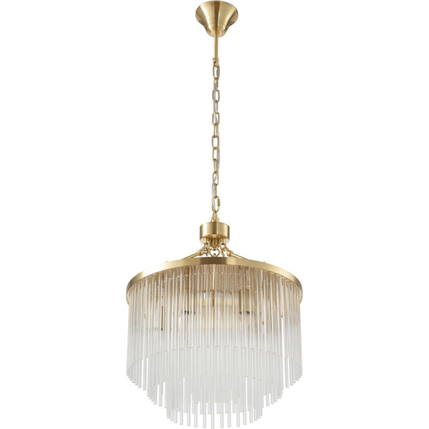 Evangeline Small 45cm 6 Light Chandelier Satin Brass