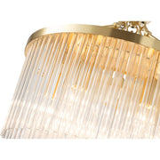 Evangeline Small 45cm 6 Light Chandelier Satin Brass
